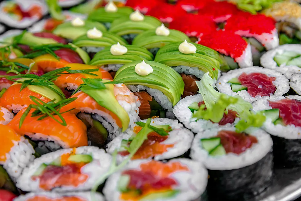 Culinaire fotografie van sushi gerecht op locatie in een restaurant in Vlijmen